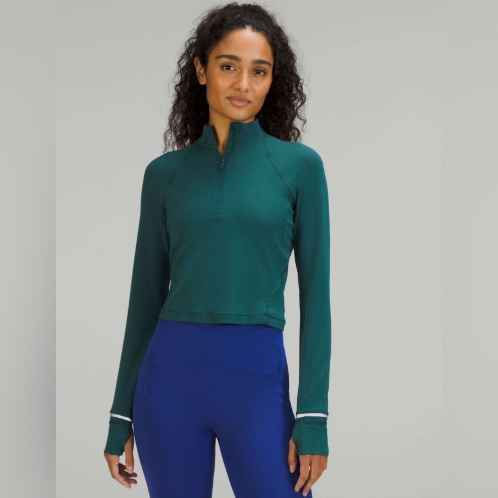 Lululemon Its Rulu Run Cropped Half Zip